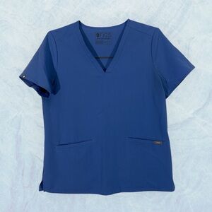 Figs Women's Short Sleeve Top in Blue